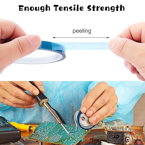 Miniatura 6 de Outus 6 rollos de cinta de alta temperatura, cinta de prensa de vinilo térmico resistente al calor, impresión 3D por sublimación para transferencia