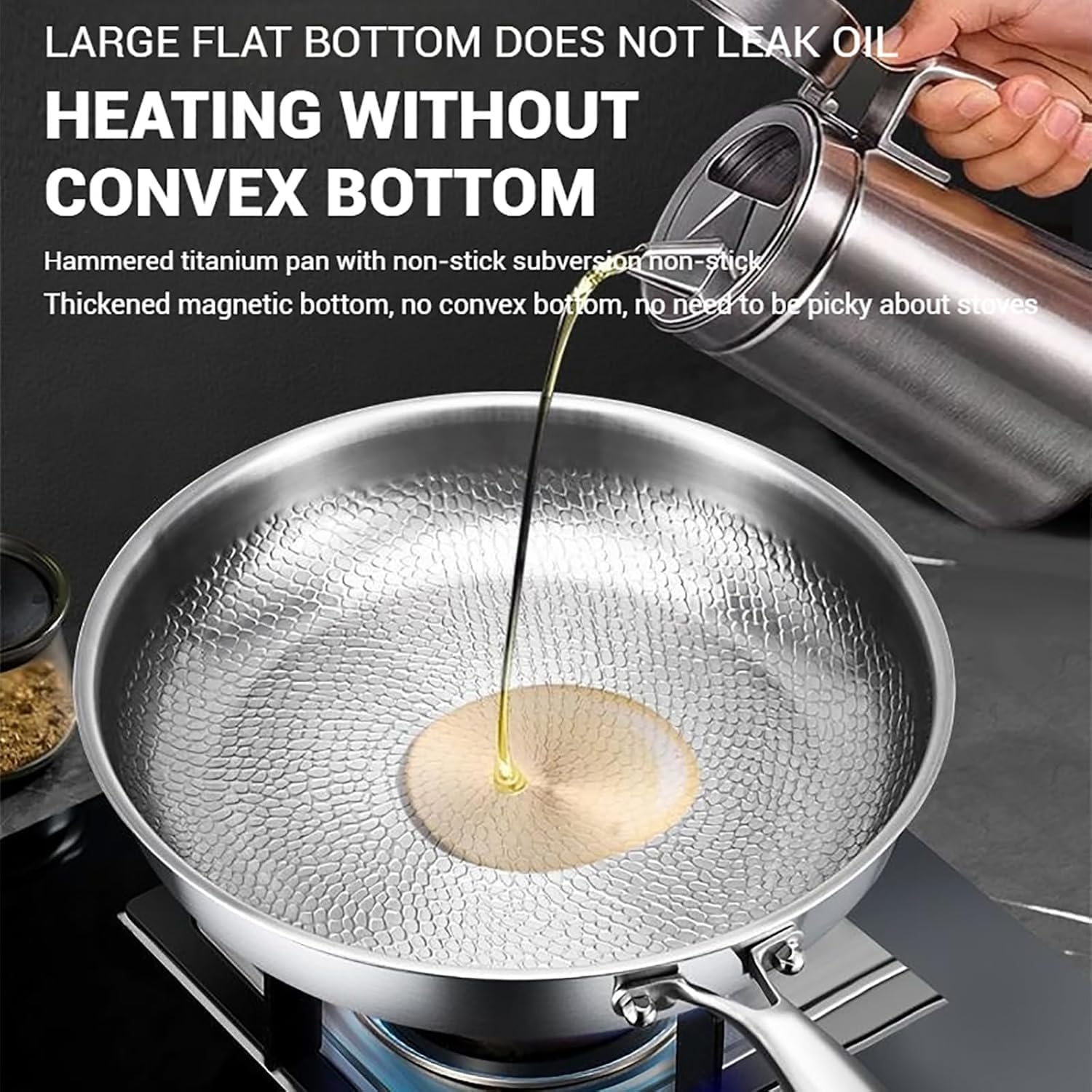 Kovali Titan Bratpfanne 28cm - Unbeschichtet Für Induktion & Gas