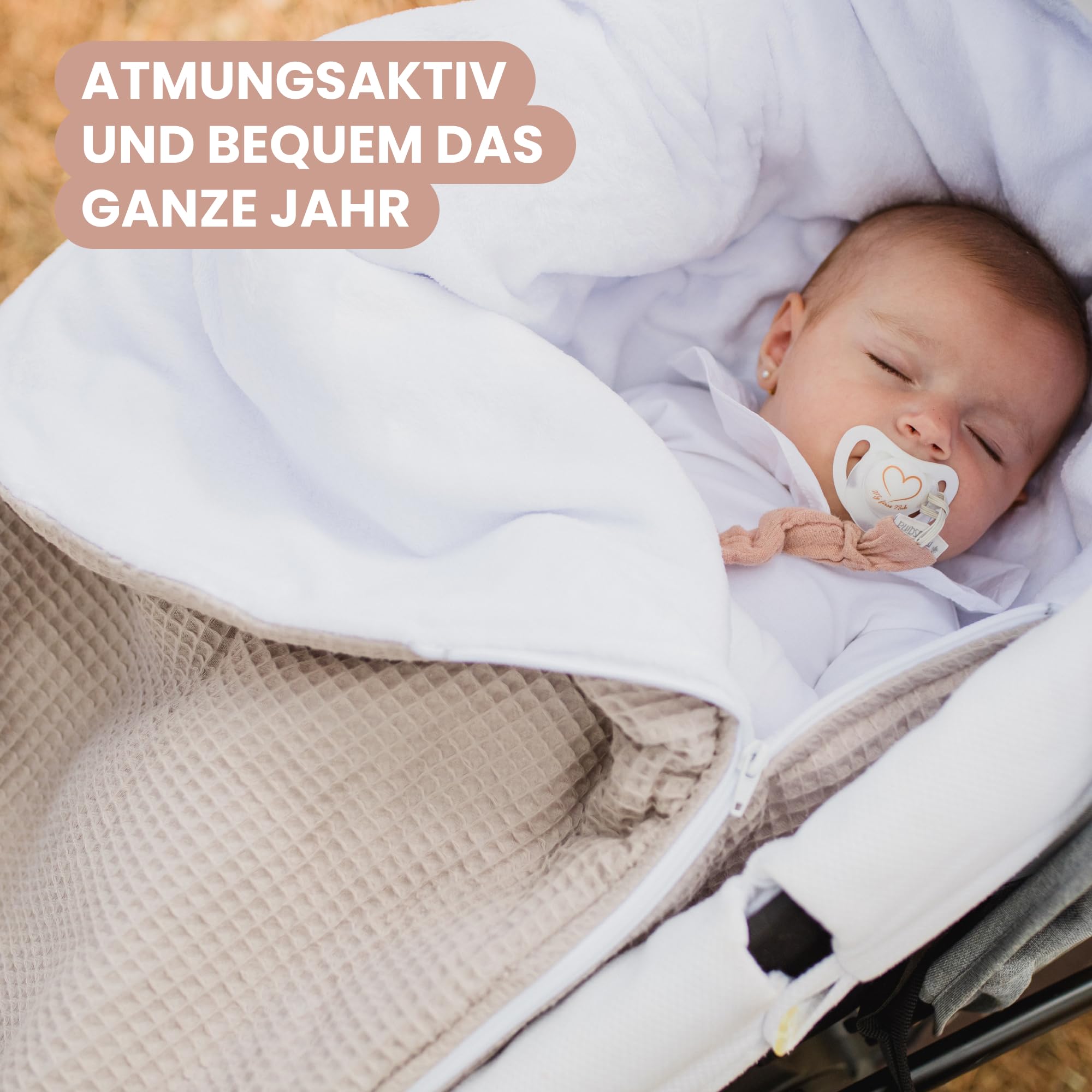 MIMUSELINA Einschlagdecke Babyschale Winter Universal | 2-in-1 Fußsack (92x46 cm) & Decke (92x92 cm) | Weiche Baumwolle für Babyschale, Kinderwagen & Babybett