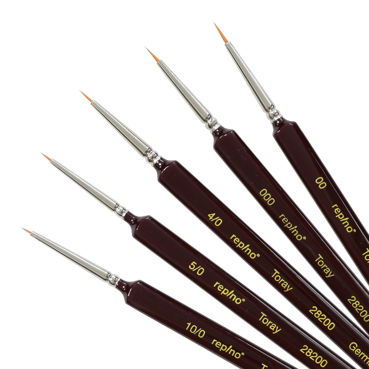 Toraypinsel Künstlerpinsel Set – 6 Feine Pinsel (Größen 10/0 Bis 0), Für Detailarbeiten In Aquarell, Acryl, Modellbau Oder Nail-Art