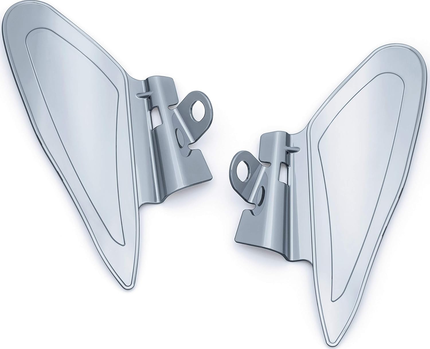 Kuryakyn 7181 Motorcycle Accessory: Heat Deflector Saddle Shields for 2014-19 Indian Motorcycles, Reflective Smoke, 1 Pair