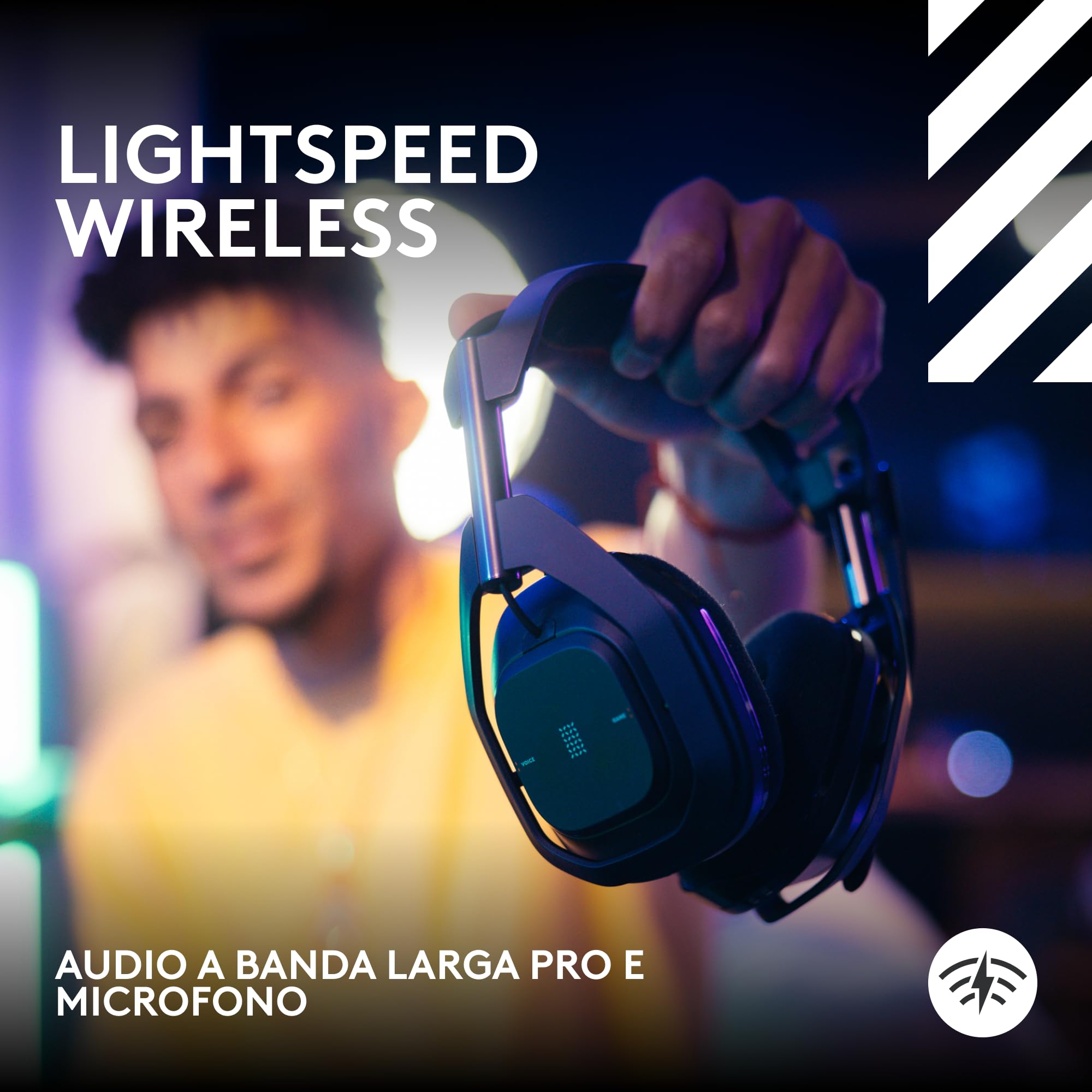 Logitech G Astro A50 X Cuffia con microfono gaming wireless LIGHTSPEED + base di ricarica, PRO-G GRAPHENE, PLAYSYNC su Xbox Series X|S, PS5, PC/Mac, Bluetooth, Passthru HDMI 2.1, Nero