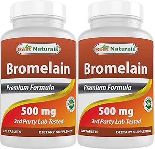 Best Naturals Bromelain 500mg 120 Tablets (120 Count (Pack of 2))