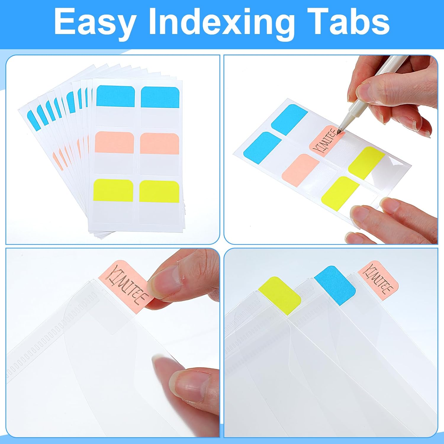 36PCS Scrapbook Paper Storage Organizer 13 x 12 Paper Storage Organizer with 120PCS Sticky Index Tabs Holds Scrapbooking, Cardstock, Vinyl Papers