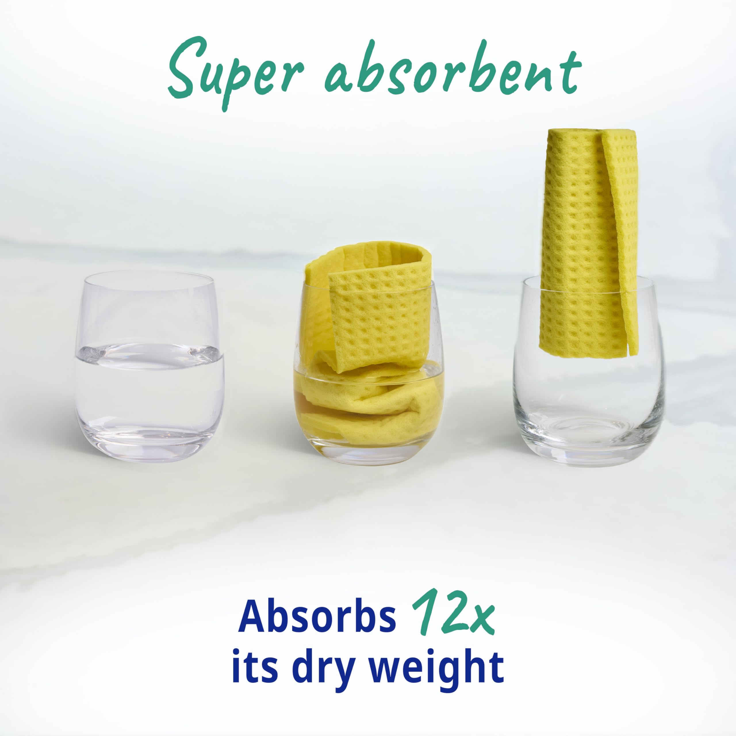 Spontex Specialist Sponge Cloths | Super Absorbent Dish Cloths for Professional Cleaning | 100% PEFC Certified Wood Pulp | 10 Pack