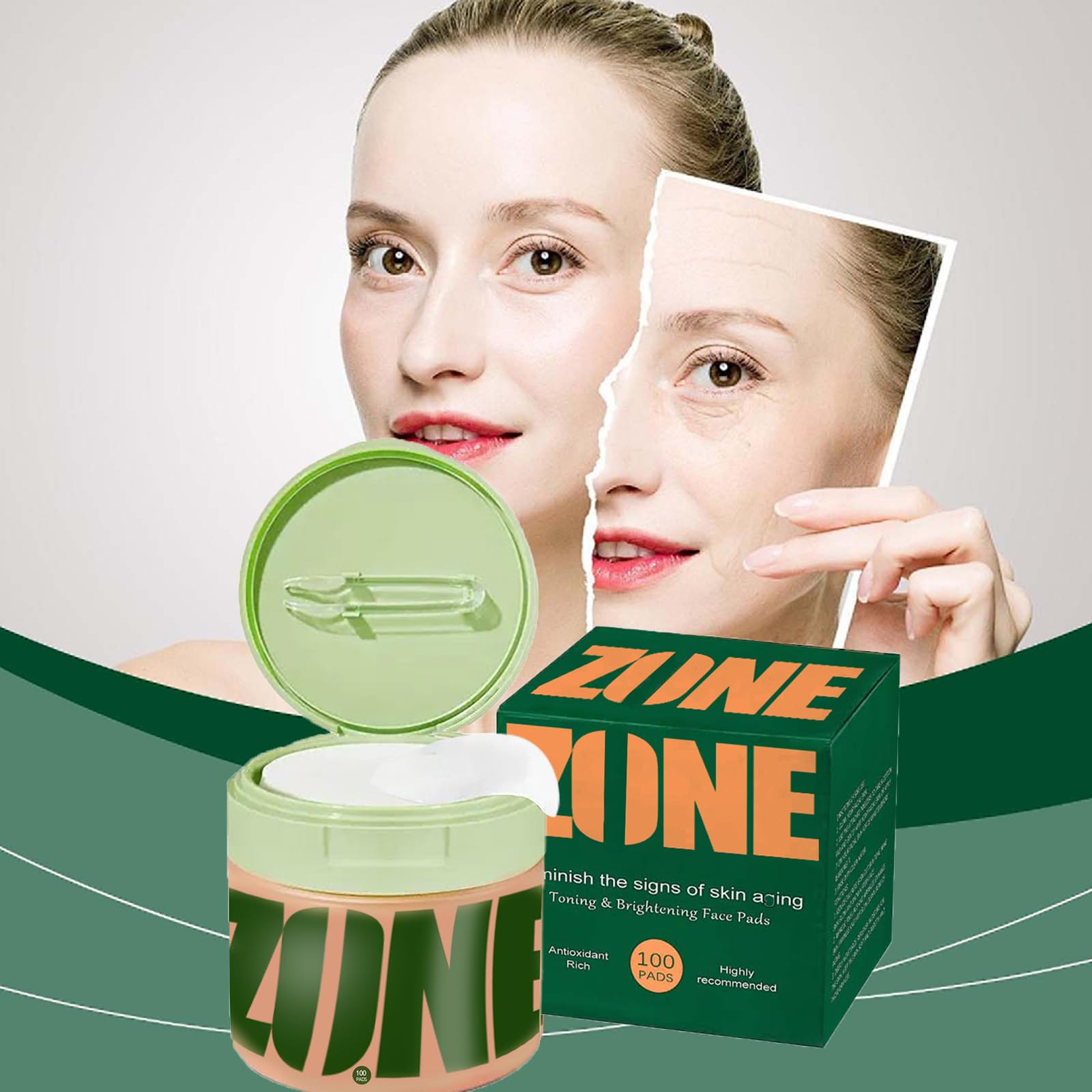 EdenEdges Korean Skincare Toner Pads, Dark Spot & Wrinkle Treatment, Anti-Aging with Snail Mucin, Centella Asiatica Niacinamide and Peptides, 100 Count