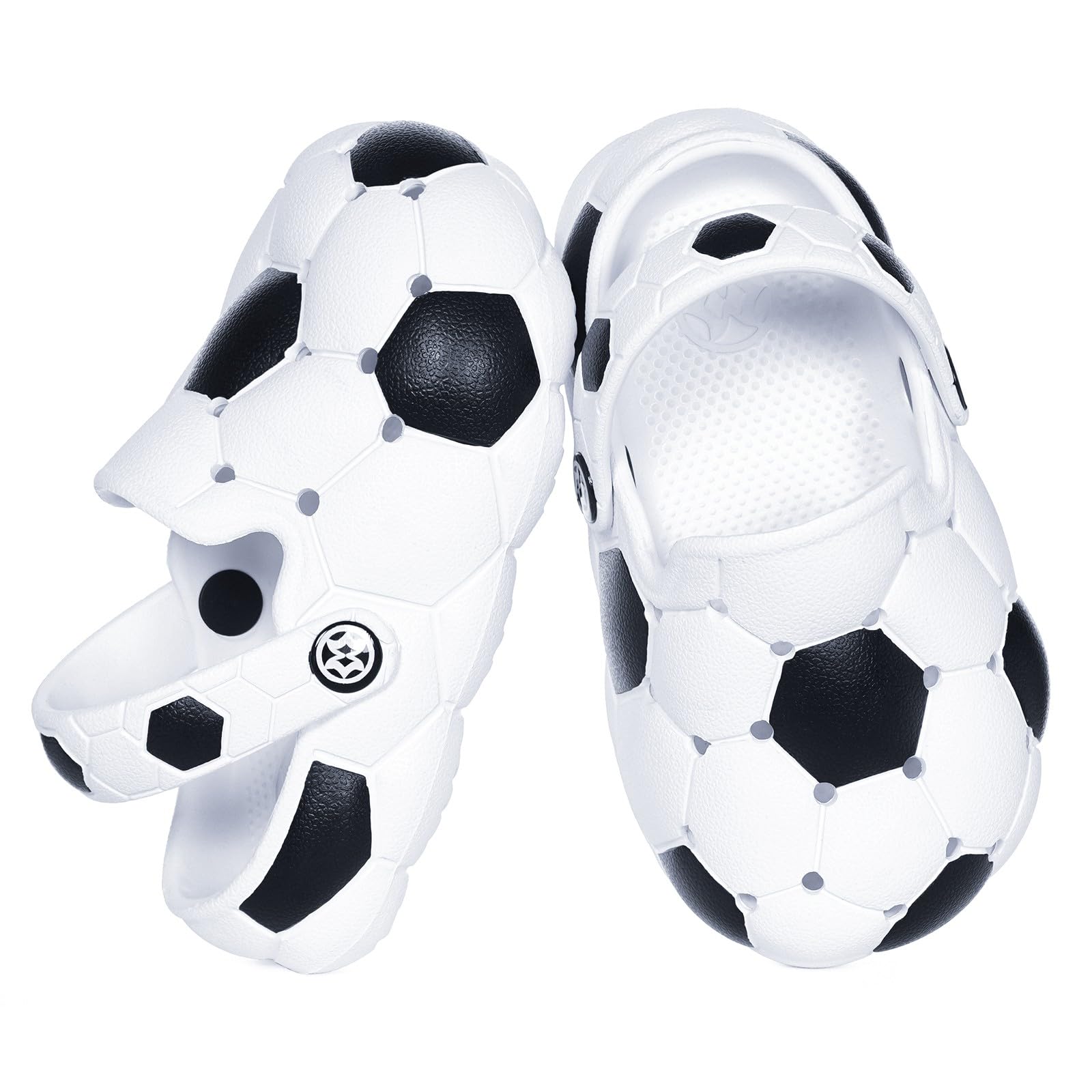 Dokela Jungen Clogs Kinder Fußball Hausschuhe Mädchen | Gartenschuhe,Basketball,Strand Sandalen,Atmungsaktiv Schlappen,Rutschfeste,Pantoffeln