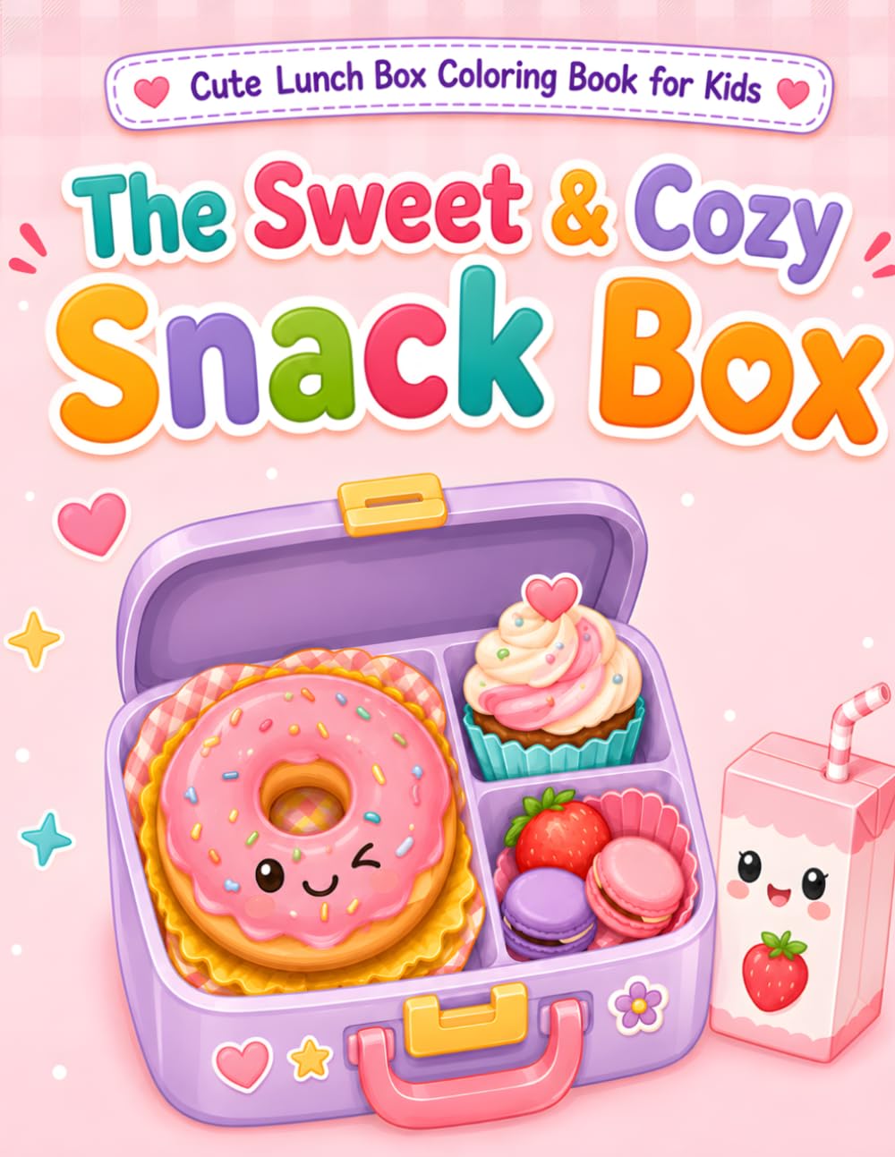 The Sweet & Cozy Snack Box: Cute Donuts, Cupcakes, Cookies, Fruit Cups, Warm Drinks, and Dessert Boxes to Color (Cute Lunch Box Coloring Book for Kids)