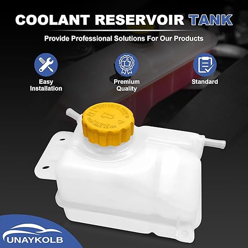 Miniatura 5 de 96817343 Tanque de depósito de recuperación de desbordamiento de refrigerante del motor con tapa compatible con 2004 2005 2006 2007 2008 Chevrolet