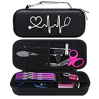 Vista 15 de BOVKE Funda para estetoscopio 3M Littmann Classic III/Lightweight II S.E/Cardiology IV Diagnostic/MDF Acoustica Estetoscopios, bolsillo de malla