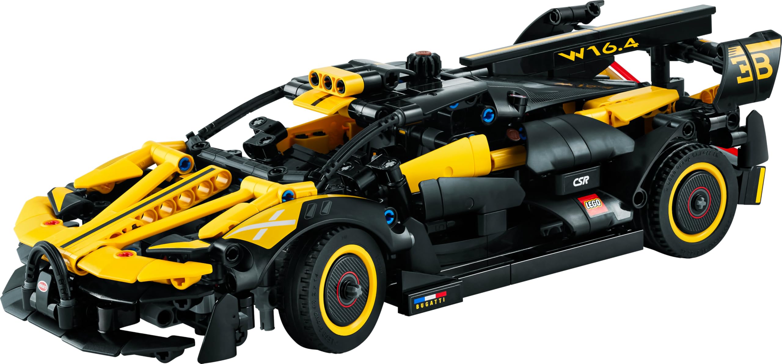 LEGO Technic Bugatti Bolide Maqueta de Coche Deportivo Negro y Amarillo para Construir, Vehículo para Carreras de Juguete Coleccionable, Idea de Regalo para Niños y Niñas de 9 Años o Más 42151