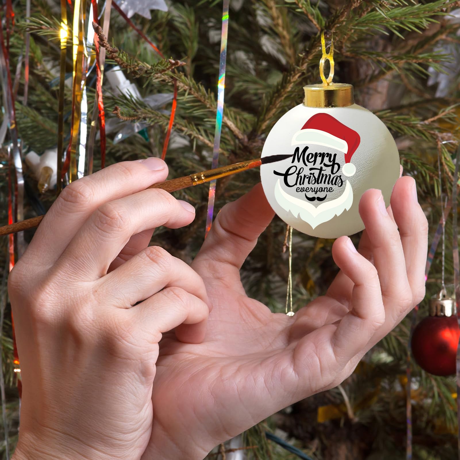 LOVIVER Lot De 25 Boules De Noël à Suspendre, Réutilisables