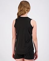 Vista 3 de Real Essentials Paquete de 4 Camiseta sin mangas Active Dry Fit Performance para niñas