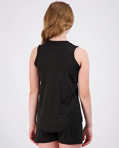 Miniatura 3 de Real Essentials Paquete de 4 Camiseta sin mangas Active Dry Fit Performance para niñas