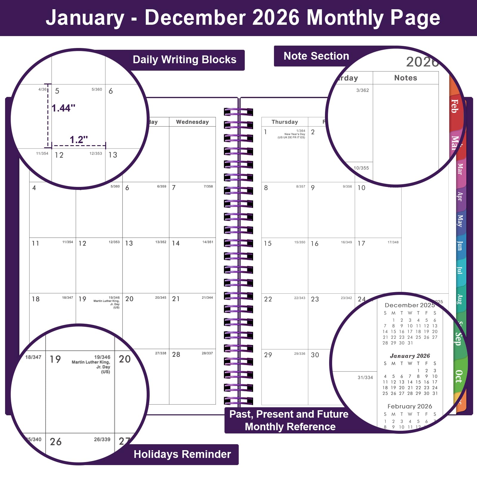 Snapklik.com : 2026 Planner - Planner 2026, 2026 Planner Weekly And Monthly