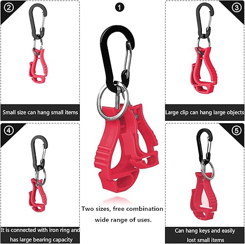 Miniatura 5 de NANHONG 6 clips de guantes para guantes de trabajo, trabajador de construcción para lentes, cascos, guantes y clip