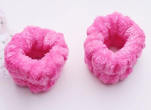 Miniatura 4 de Sowaka 2 muñequeras de microfibra suave para spa de muñeca, bandas elásticas para el sudor para mujeres y niñas, maquillaje absorbente para evitar