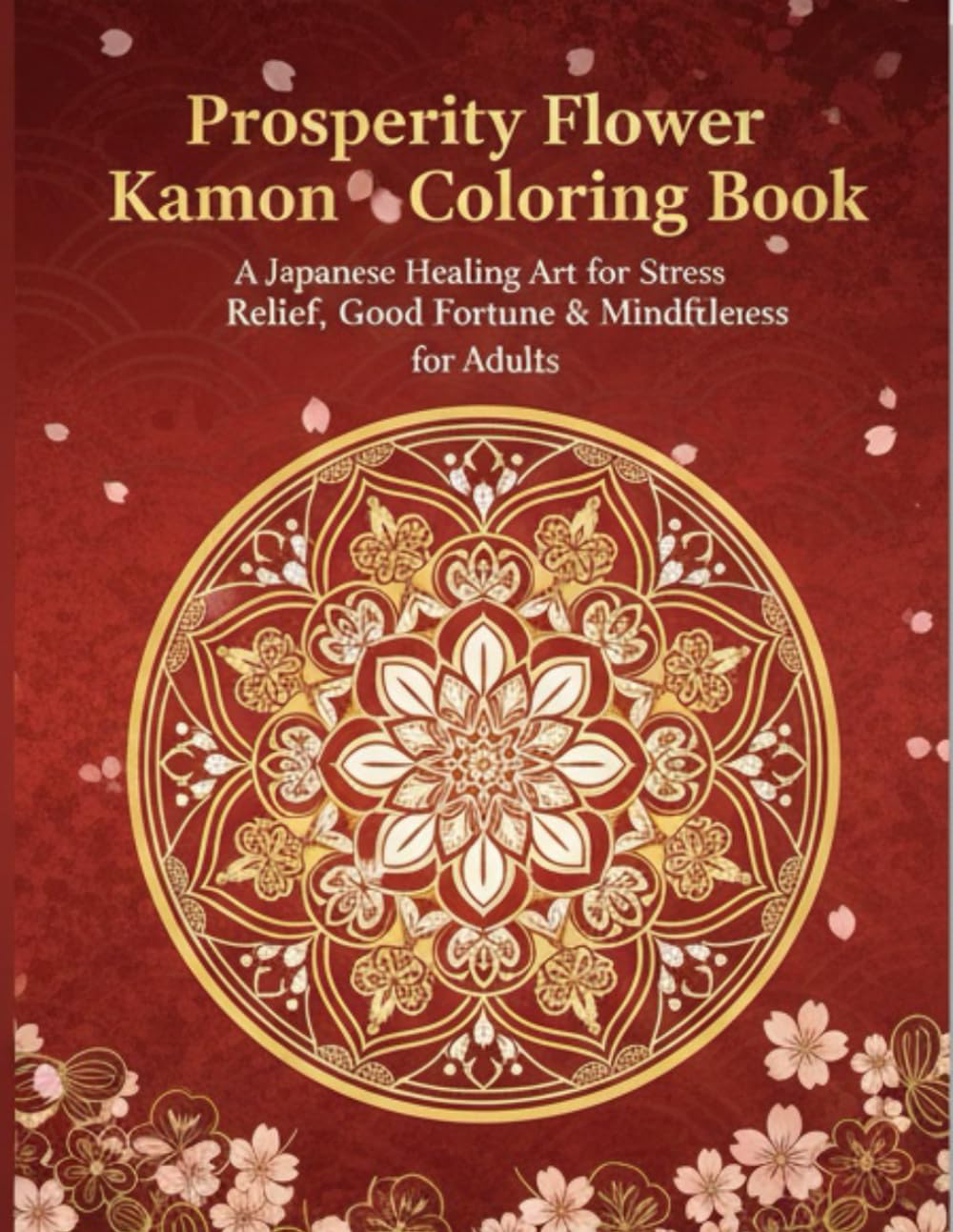 Prosperity Flower Kamon Mandalas Coloring Book: A Japanese Healing Art for Stress Relief, Good Fortune & Mindfulness
