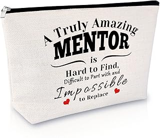 Mentor Gifts for Women Makeup Bag Mentor Appreciation Gift Coworker Leaving Gift Retirement Graduation Gift for Mentor Teacher Thank You Gift for Leader Boss Going Away Gift Travel Cosmetic Bag