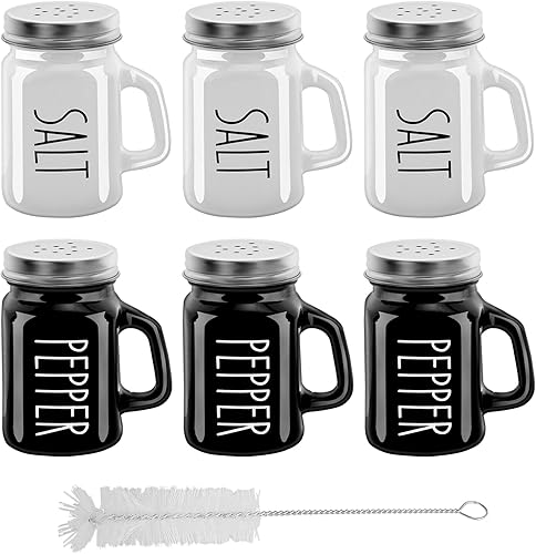 Miniatura 11 de 2 botellas de vidrio para especias de 4 onzas, saleros, botellas de especias para el hogar, salero y pimentero, tarro de condimentos multiusos para