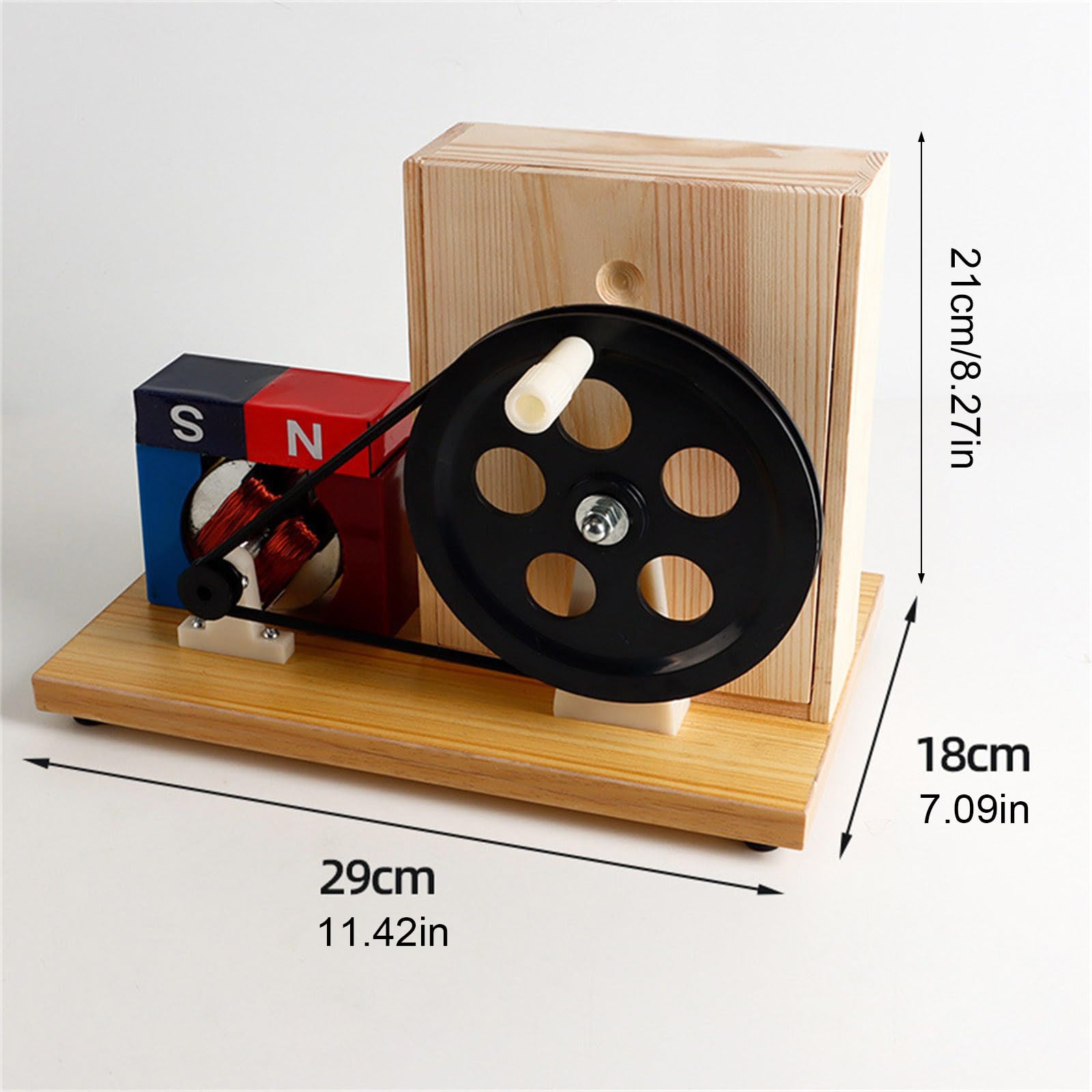 Modelo de generador de manivela Equipo de experimentos electromagnéticos Herramienta de enseñanza de física para Modelo de manivela de laboratorio de ciencias Demostrador de inducción de de
