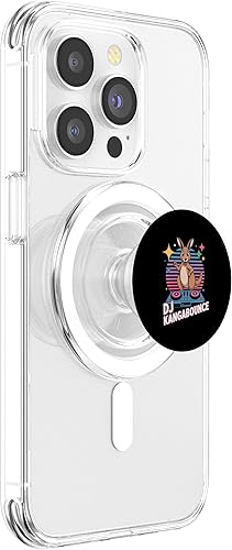 Miniatura 4 de DJ Kangabounce Kangaroo Party DJ Retro Turntable Vibes PopSockets PopGrip for MagSafe