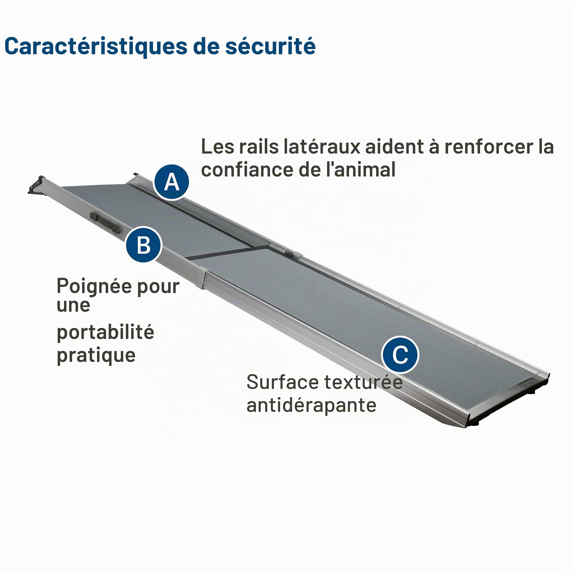 PetSafe rampe télescopique XL pour chiens aluminium 136 kg