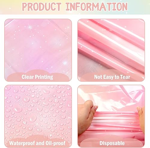 Miniatura 3 de Manteles de arcoíris pastel, desechables, impermeables, de plástico, para decoraciones de fiestas, cumpleaños, bodas, suministros de despedida de