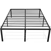 Crystals Metal Bed Frame Super King Plus with 18" Under Bed Storage | Sturdy Steel Platform Base | Durable Design with 45.7CM Height | Modern Rectangular Black Frame for Bedroom | 191 x 201 x 45.7 CM