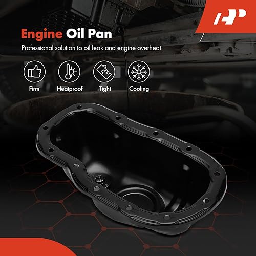 Miniatura 3 de A-Premium Cárter inferior de aceite de motor con tapón de drenaje compatible con Toyota Tacoma 2006-2013, Tundra 2007-2013, 4Runner 2003-2013, FJ