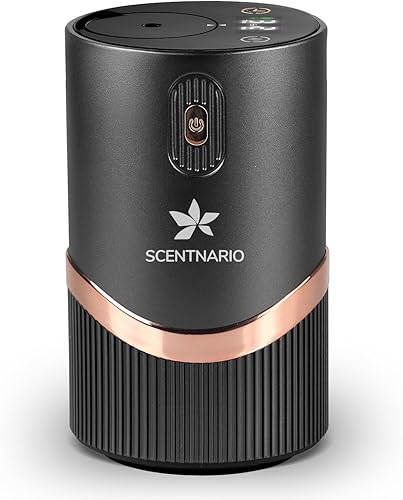 Difusor de aceite esencial sin agua, difusor nebulizador de aromaterapia para habitaciones grandes, máquina de aire inteligente portátil con