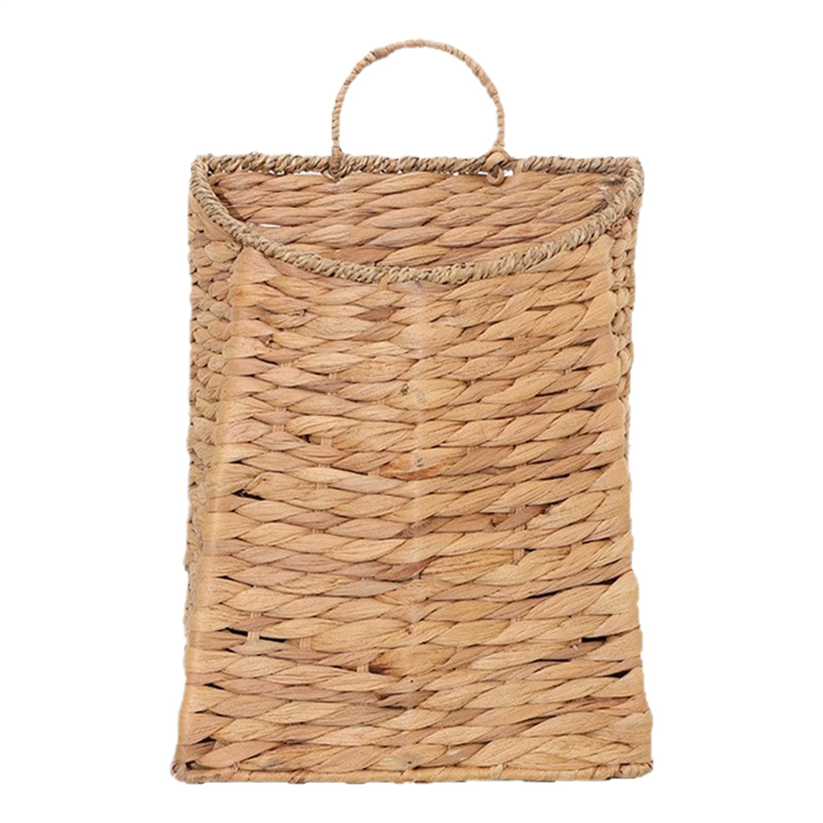Cesta de pared de ratán colgante para decorar el salón con flores o guardar pan en la cocina