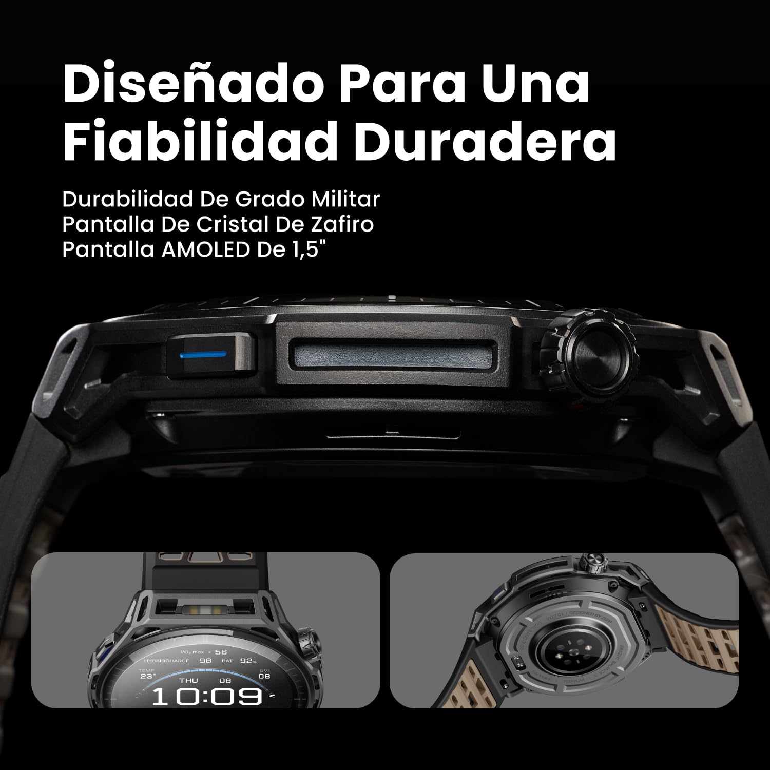 Amazfit Balance 3 Reloj Inteligente GPS 48mm, Pantalla AMOLED 1,5" Cristal Zafiro, NFC, batería de 21 días, Linterna, 64 GB de Almacenamiento, mapas, HYROX, para Android e iPhone, Acero Inoxidable