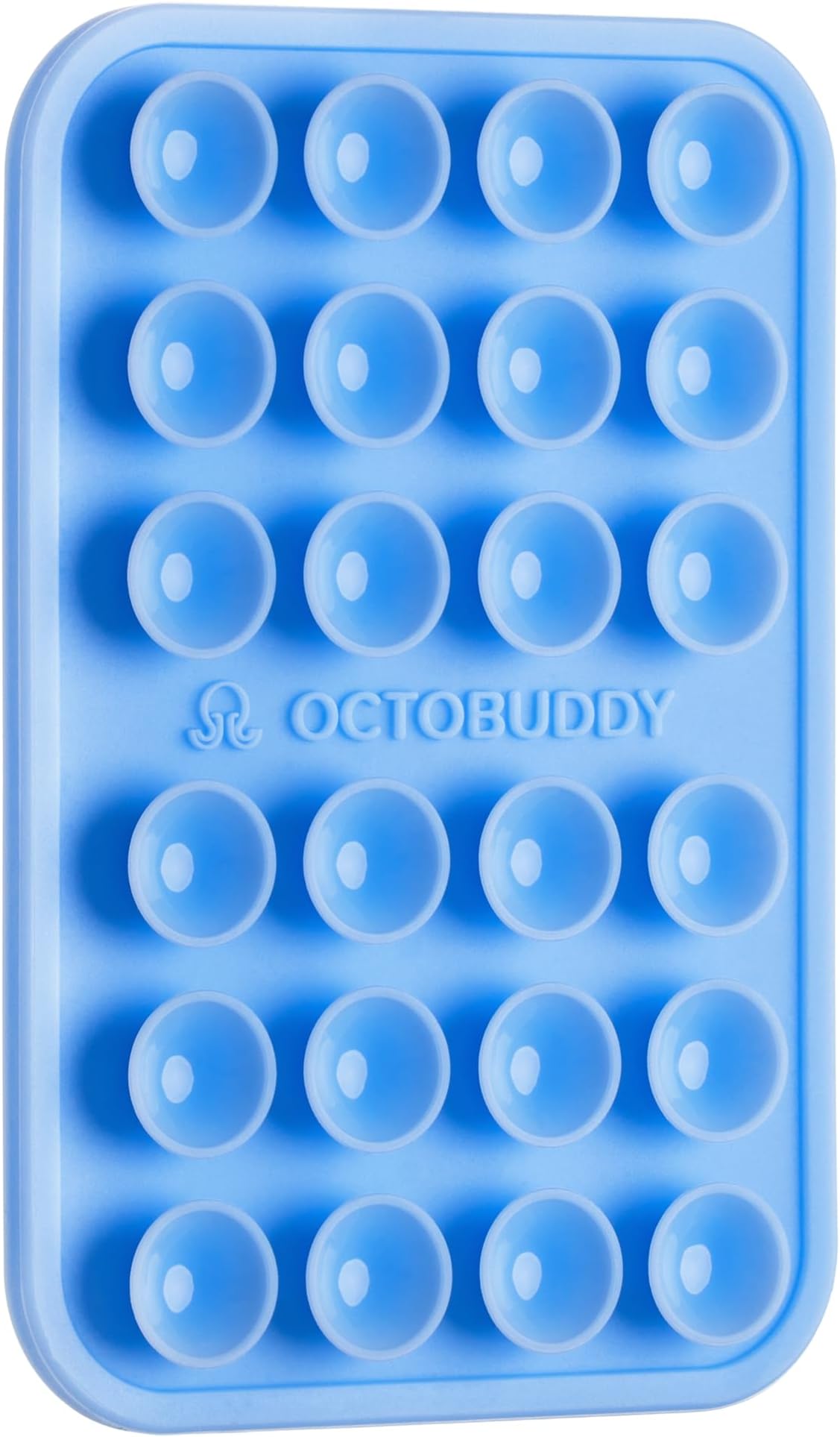 OCTOBUDDY Classic - Silicone Suction Phone Silicone Case Adhesive Mount - Hands-Free, Strong Grip Holder for Selfies & Videos - iPhone & Android Compatible - 2.25? x 3.25?, Baby Blue Jay