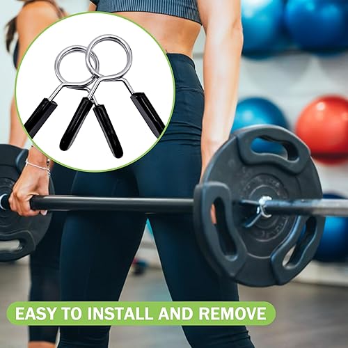 Miniatura 5 de BlingKingdom 4 clips de resorte de 1 pulgada para mancuernas para muchos equipos de gimnasio, barras de levantamiento de pesas, entrenamiento de