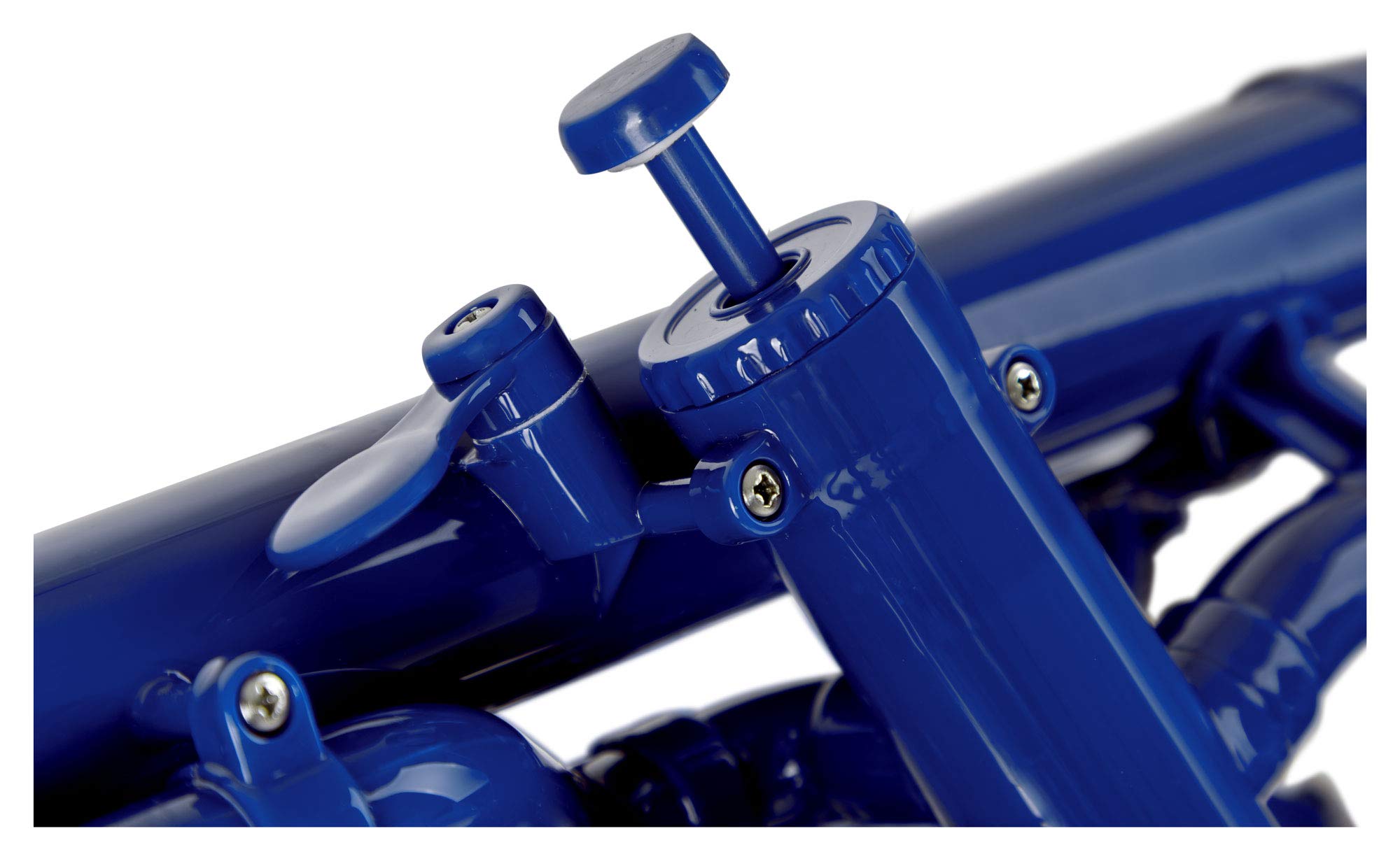 Classic Cantabile MardiBrass Euphonium Bb en plastique - 4 pistons en aluminium - seulement 2,2 kg léger - avec embouchure et housse - bleu
