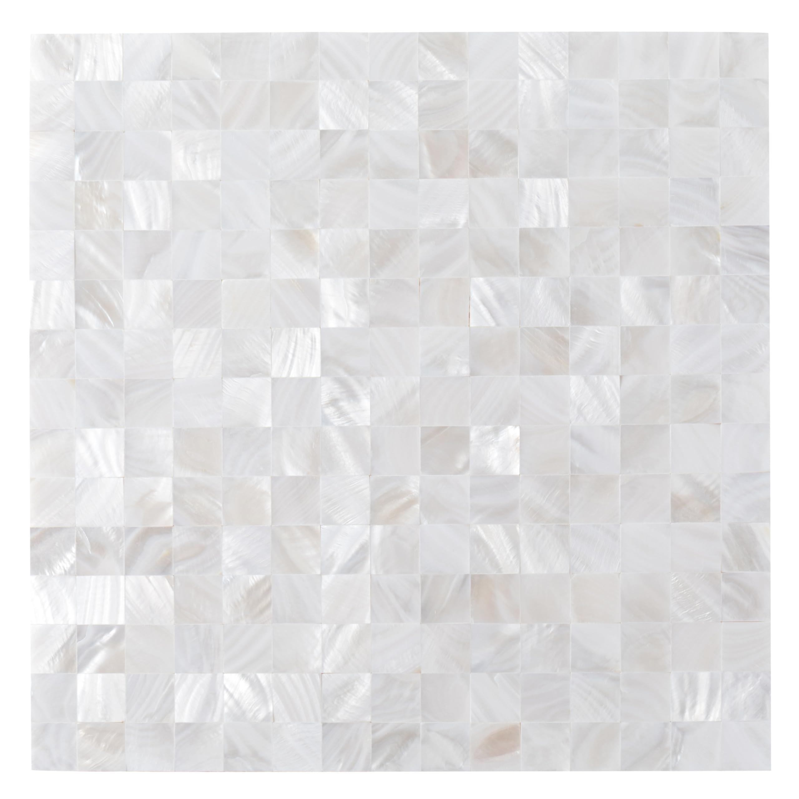 Photo 1 of Viclin 10 Pcs 11.8"x11.8" Peel and Stick Pure White Mother of Pearl Shell Tiles, Seamless Mosaic for Kitchen Backsplash Bathroom Wall Shower Décor