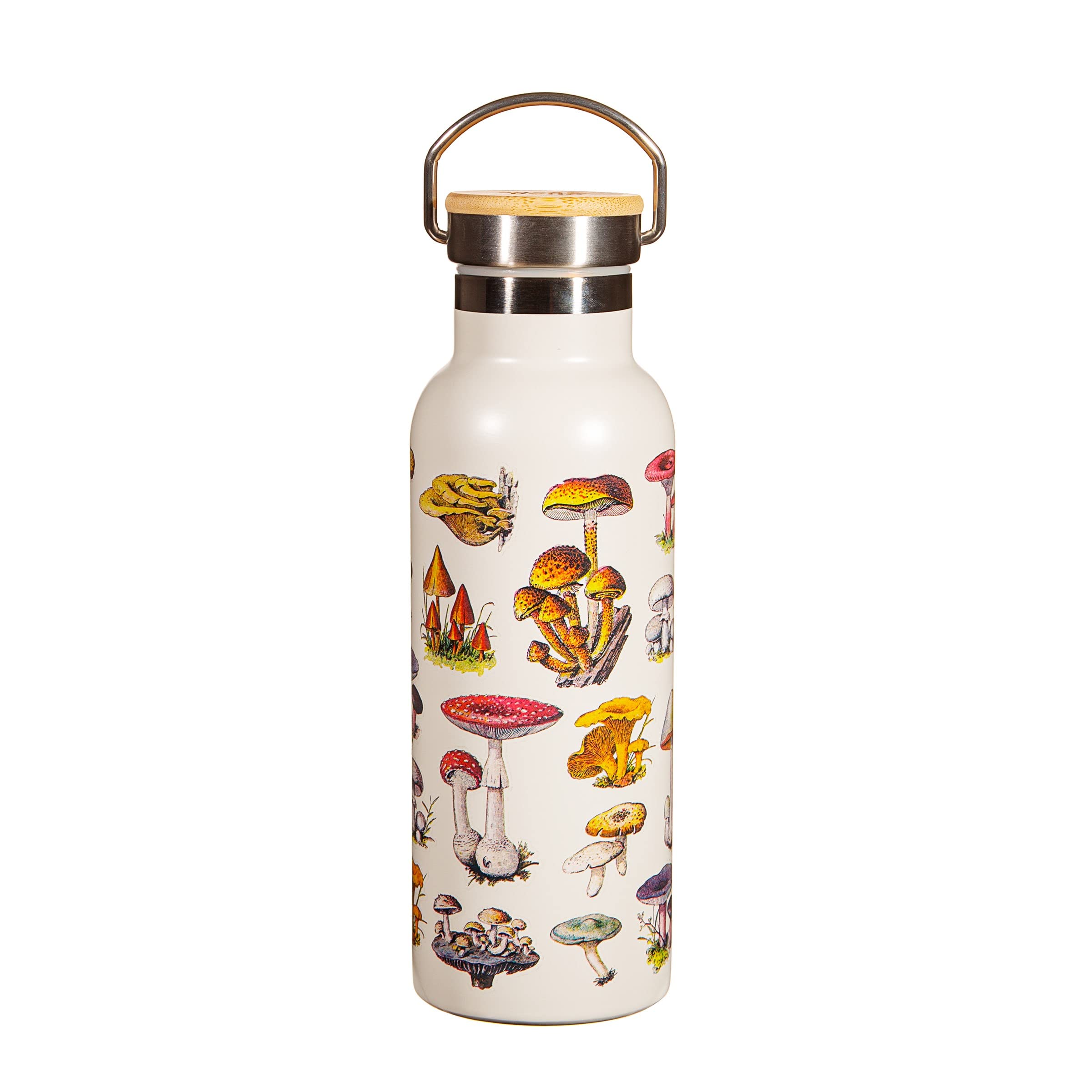 Sass & Belle White, Orange, Red Vintage Mushroom Metal Water Bottle