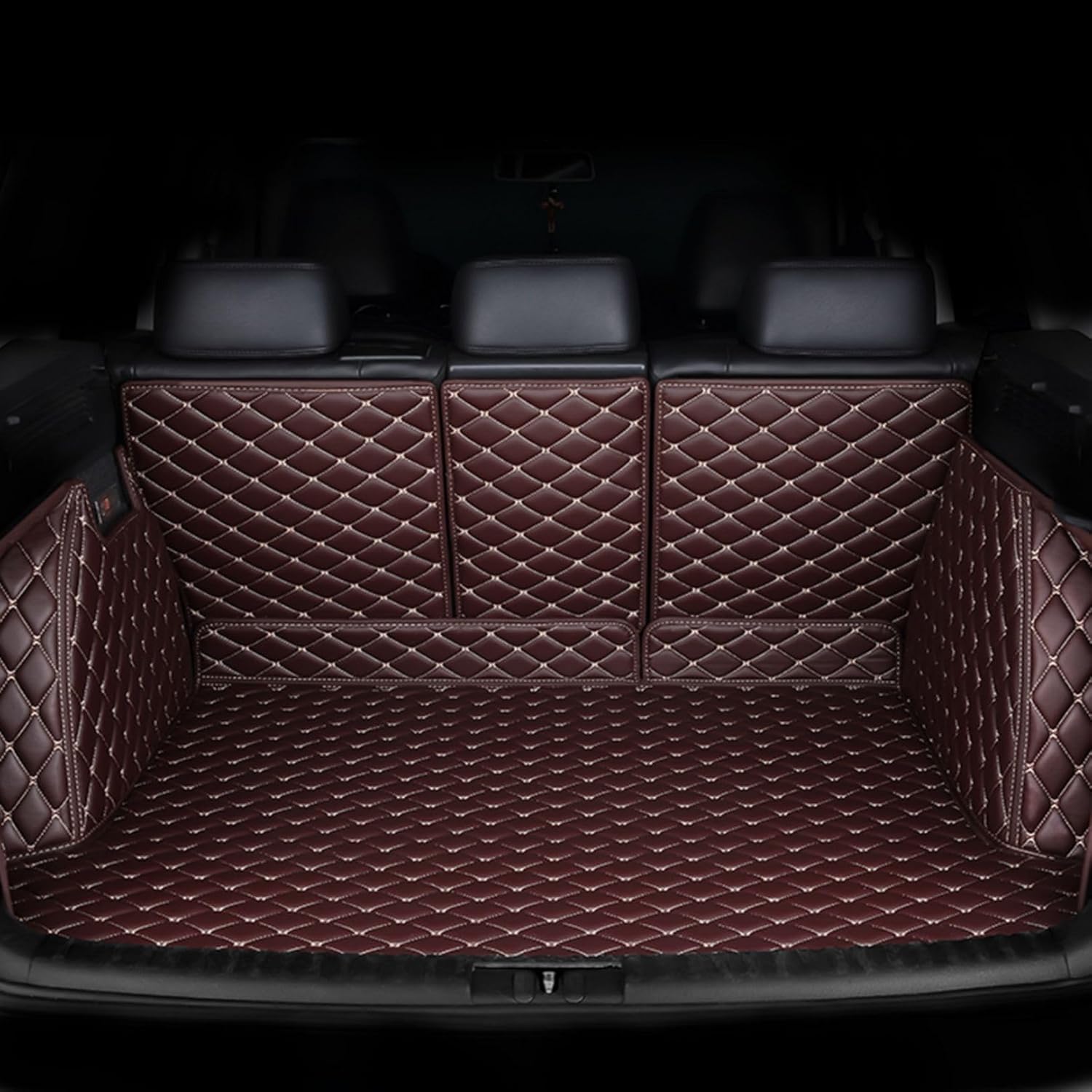 XIGUONGAOJIN Car Boot Protector Compatible for Landrover Discovery (5seats) 2010-2016, Car Boot Liners Auto Full Coverage Trunk Mat Cargo Liner Interior Accessories,brown