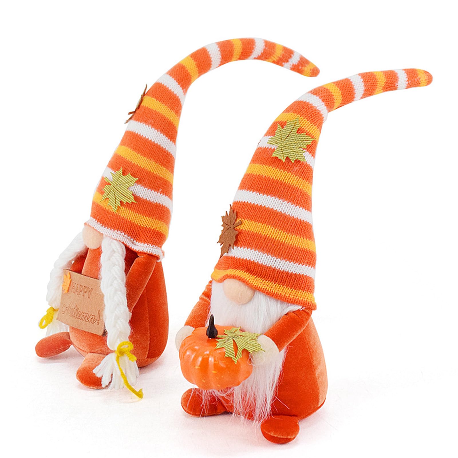 Decorazione Autunnale A Forma Di Gnomo Senza Volto Con Testa Di Zucca Statuina Creativa Da Tavolo In Peluche Ornamento A Forma Di Gnomo Per Le Vacanze P13813835