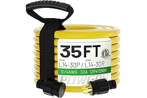 Generator Cable 30 Amp, 35ft Heavy Duty Extension Cord for Generator to House