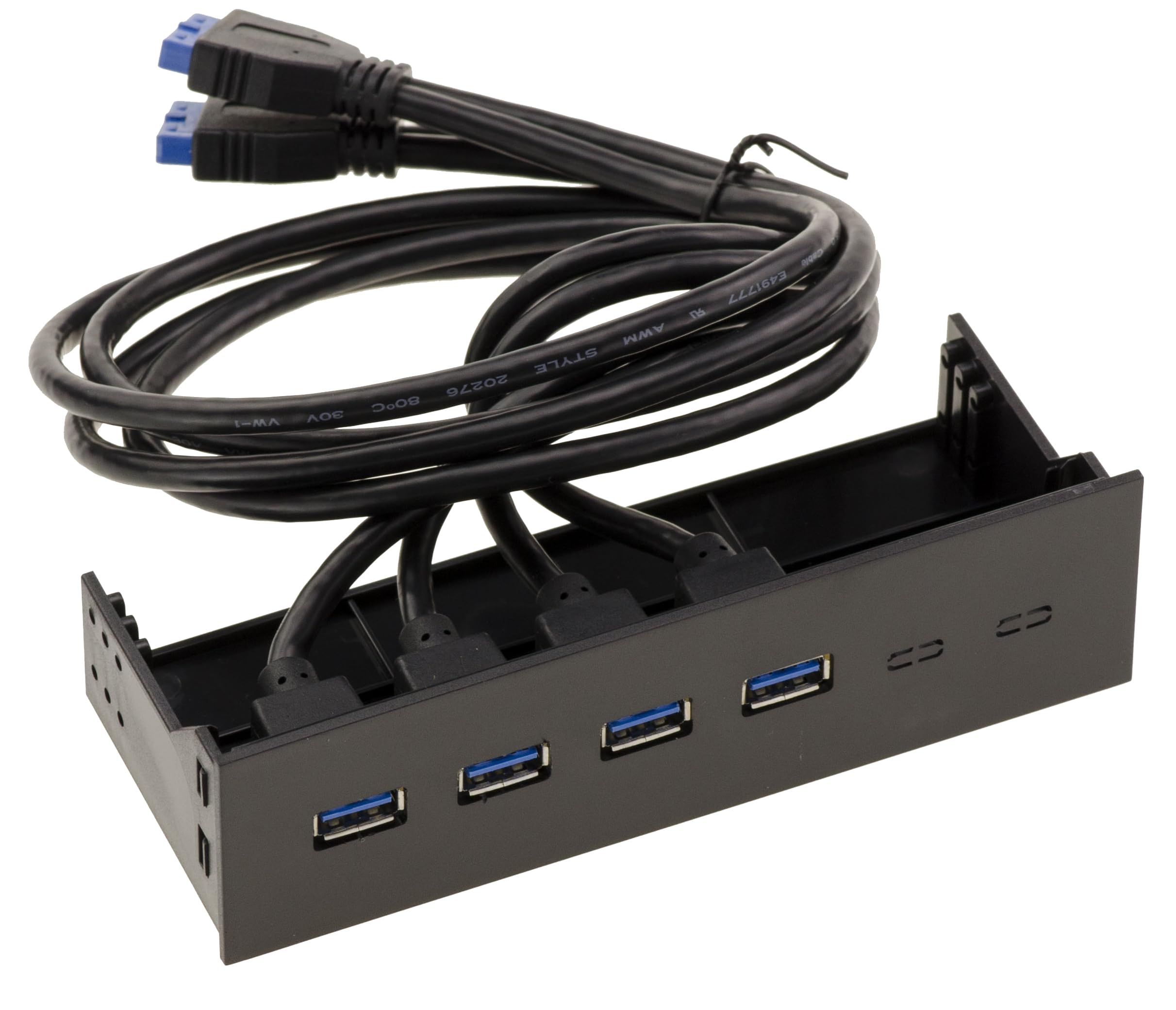 KALEA-INFORMATIQUE Front Faceplate 4 Ports USB 3.0 for Slot Bay 5.25" Superspeed USB3 Speed 5G
