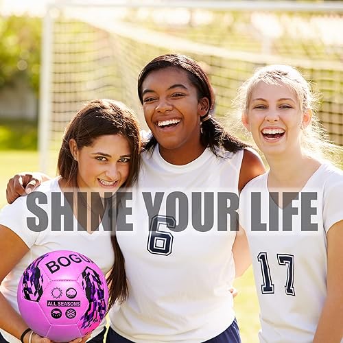 Miniatura 4 de Pelota de Scoccer, decoloración en el sol, tamaño oficial 54, bola de color de cambio de bomba extra regalo para adolescentes, niños, niñas, adultos