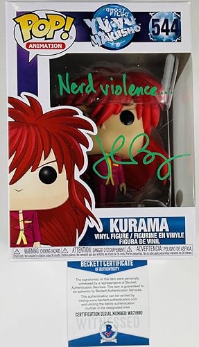 JOHN BURGMEIER SIGNED KURAMA FUNKO POP 544 YU YU HAKUSHO ANIME AUTOGRAPH BAS 890