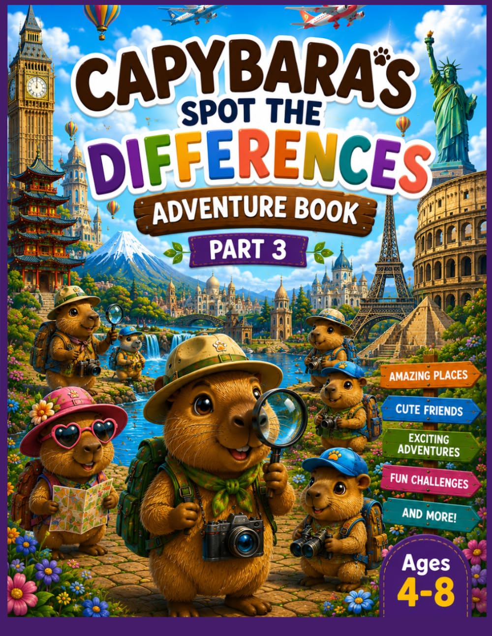 THE ULTIMATE CAPYBARA SPOT THE DIFFERENCES ADVENTURE BOOK - PART 3: Fun Picture Puzzles for Kids Ages 4–8 | Find the Differences with Cute Capybara Adventure