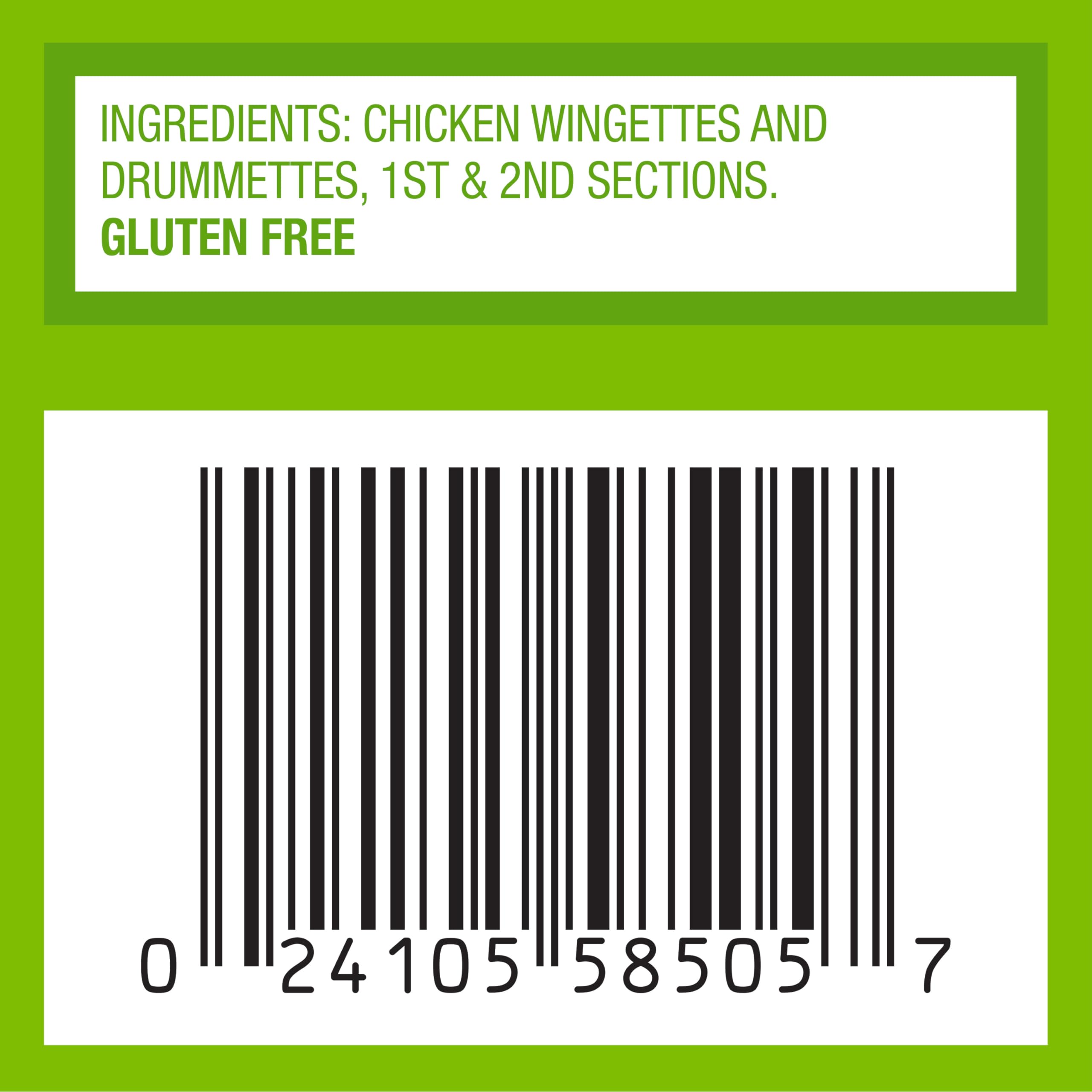 Just Bare All Natural Fresh Chicken Wingettes Drumettes Family Pack No Antibiotics Ever Bone-In 2 0 LB — view 5