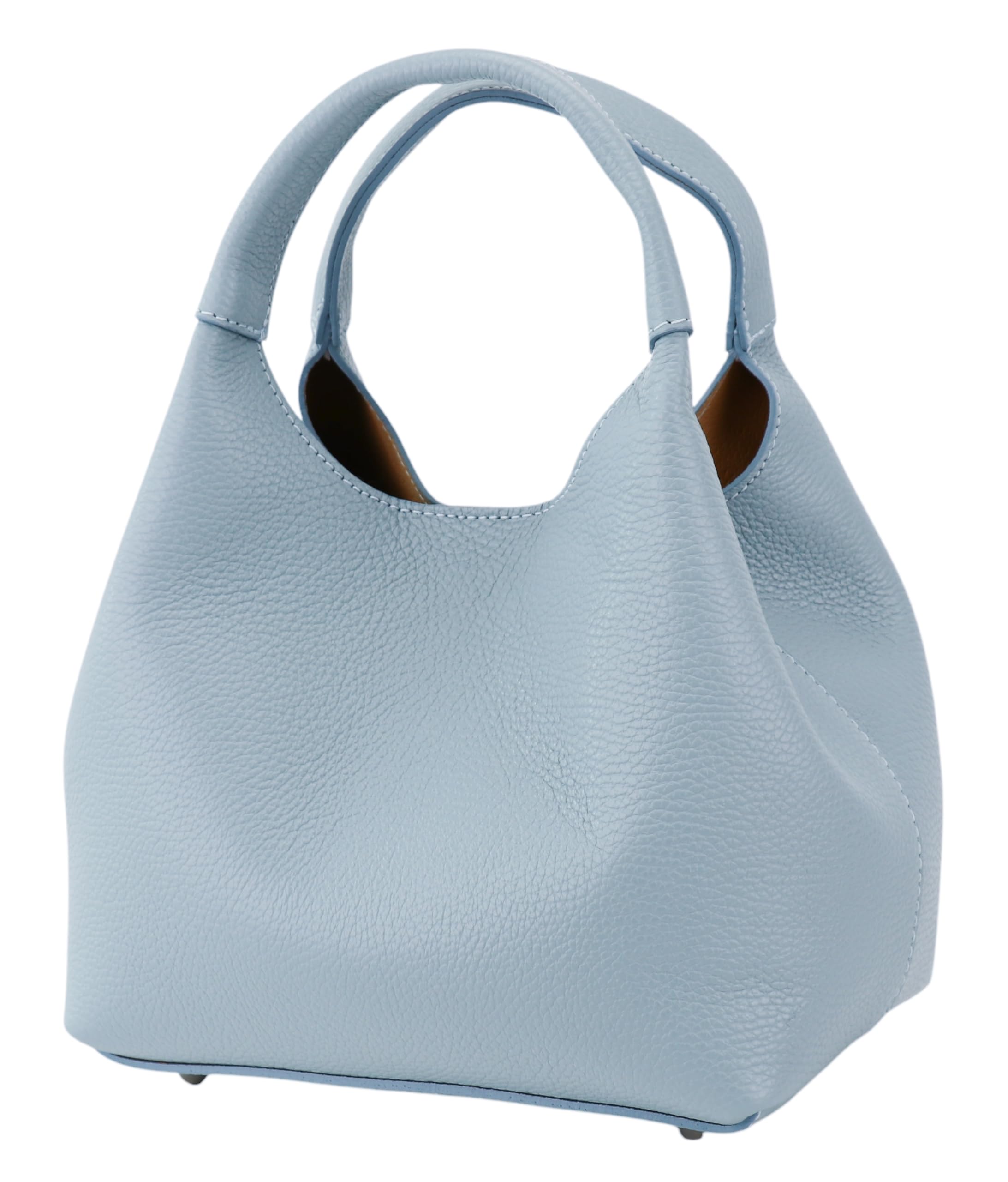 SH Leder Damen Handtasche aus Echtleder Beuteltasche mit Schultergurt und Innentasche Elegante Henkeltasche Crossbody Tasche für Alltag & Büro 28x18cm Sophia G684