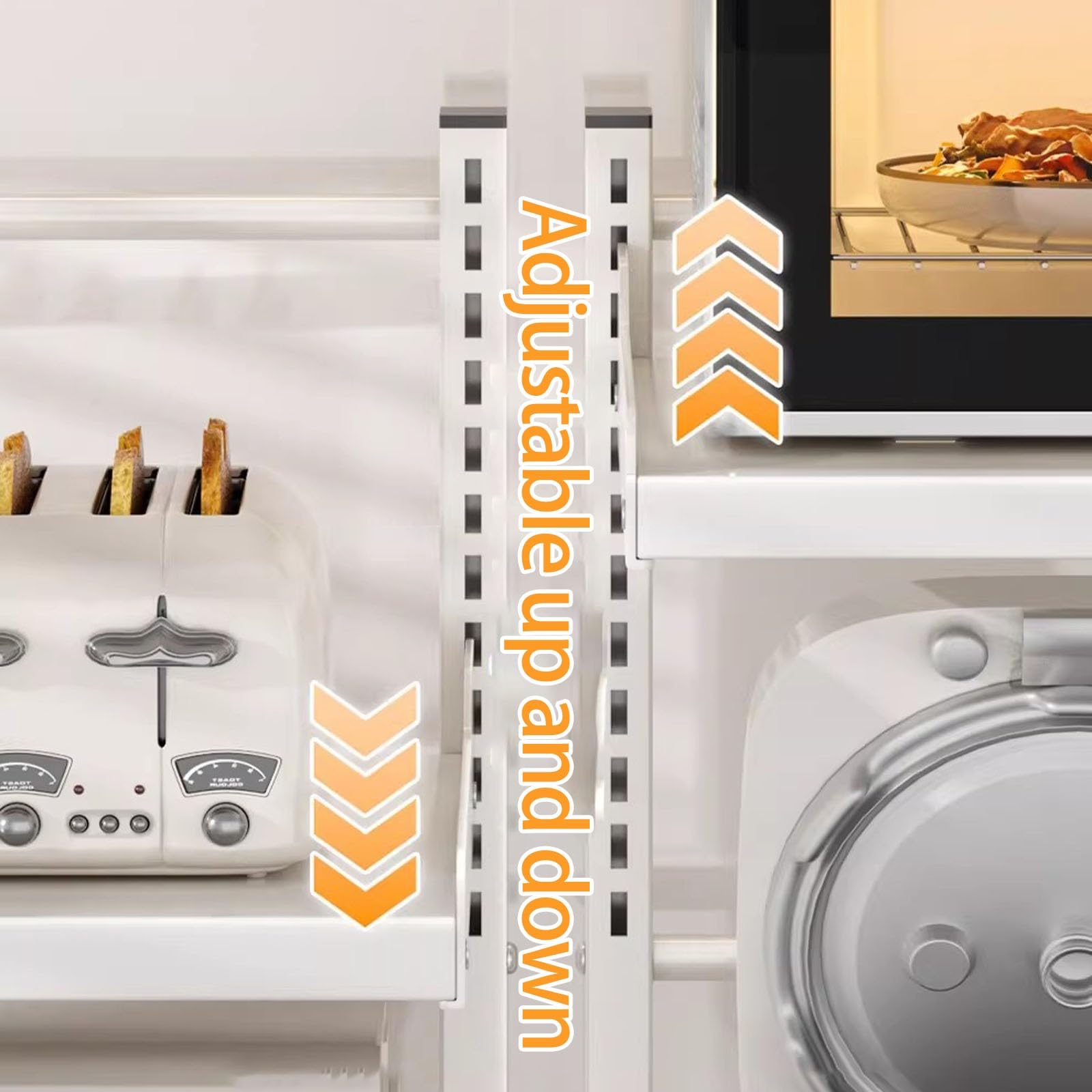 Scaffale da cucina espandibile a 3 livelli nd - Scaffale salvaspazio da cucina, versatile ripiano Sto per cucina Cact e forno a fette