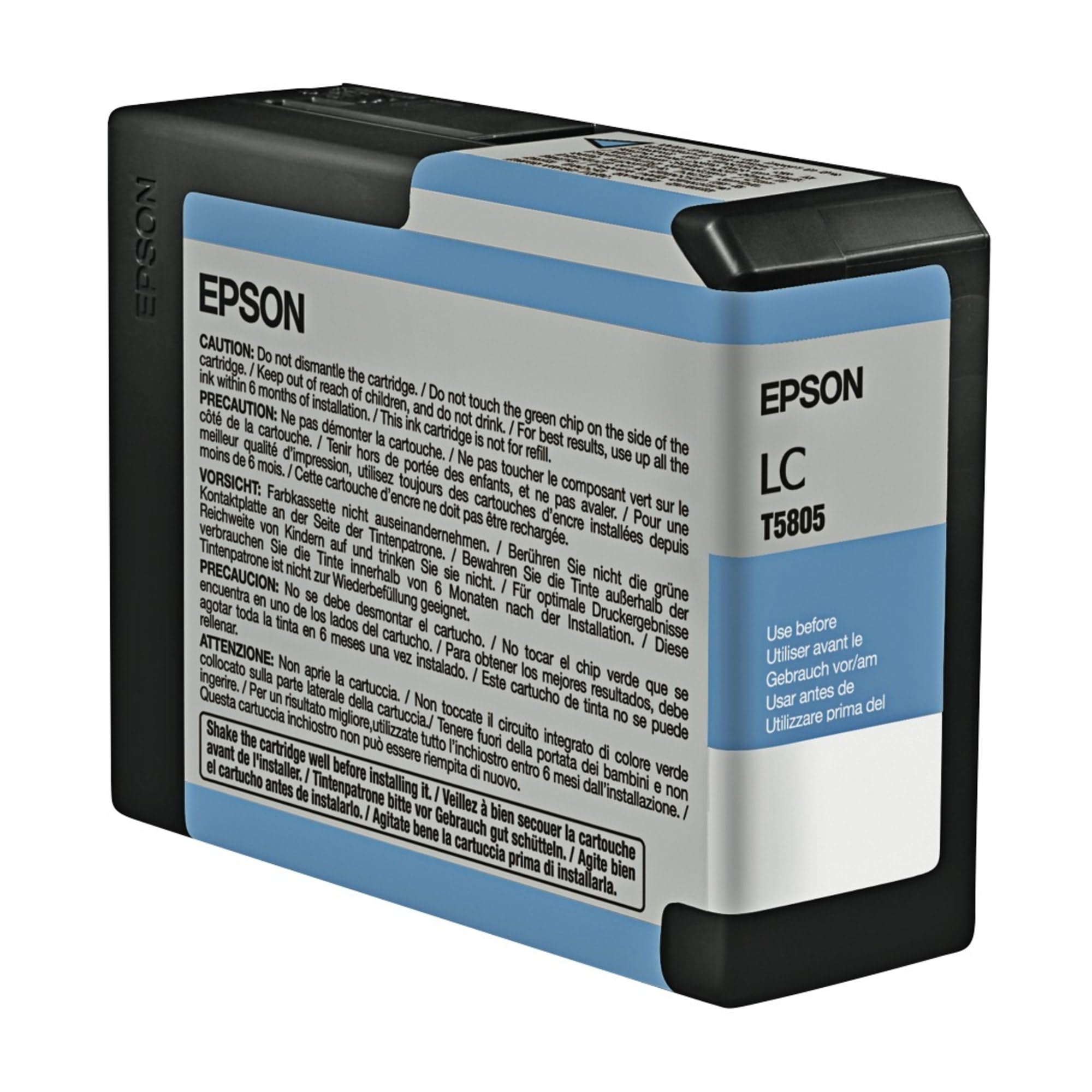 Epson Ink Cartridge 80 ml, Light Cyan- C13T580500, Genuine