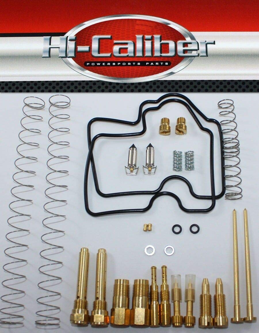 Hi-Caliber Powersports Parts QUALITY Carburetor Rebuild Kit for the 2002-2003 Kawasaki KVF 650 Prairie 2005-2013 650 Brute Force 2004-2006 700 Prairie ATVS for BOTH CARBURETORS